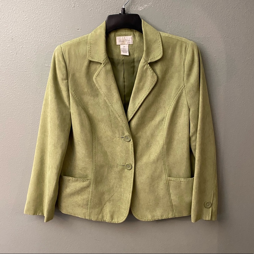 Faux Suede Blazer Jacket